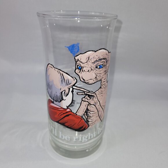 Pizza Hut E.T. Extra Terrestrial 1982 Vintage 6" ET Right Here Collectors Glass - Picture 1 of 1